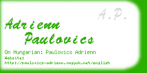 adrienn paulovics business card